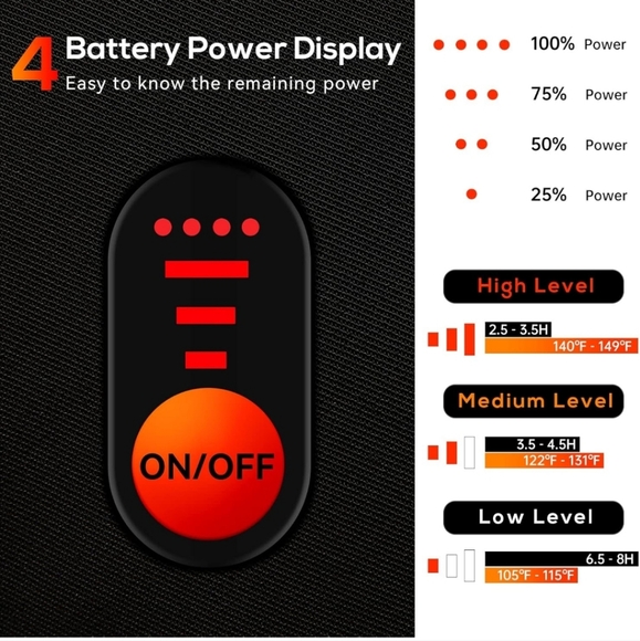 Heated Gloves for Men Women Size Large - Picture 4 of 6